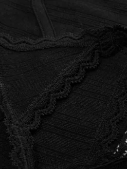 Seamless Pointelle Longline Bralette And Thong Set|Primark Hot