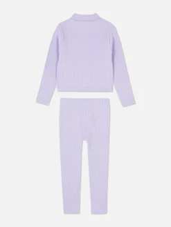 Seamless Ribbed Top And Leggings Set|Primark Sale