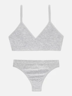Seamless Triangle Bralette And Underwear Set|Primark Hot
