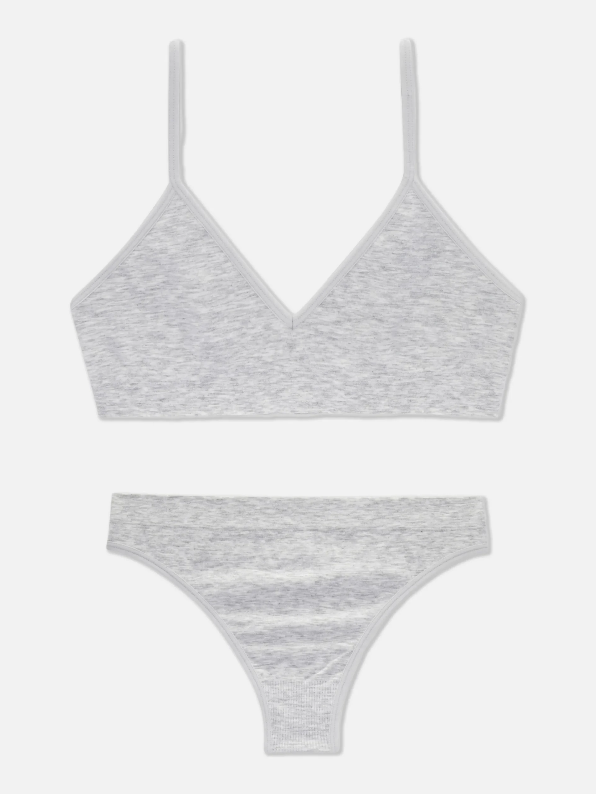 Seamless Triangle Bralette And Underwear Set|Primark Hot