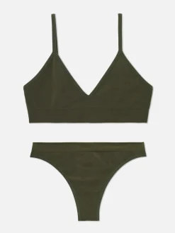 Seamless Triangle Bralette And Thong Set|Primark Hot