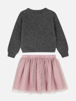 Sequin Jumper And Tulle Skirt Set|Primark Hot