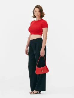 Short Sleeve Cropped Sweater|Primark