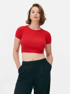 Short Sleeve Cropped Sweater|Primark