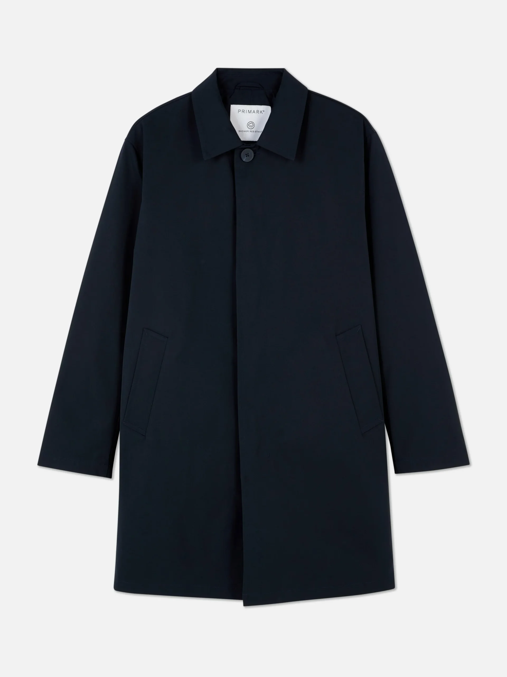 Single-Breasted Long Raincoat|Primark Discount