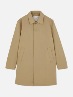 Single-Breasted Long Raincoat|Primark Outlet