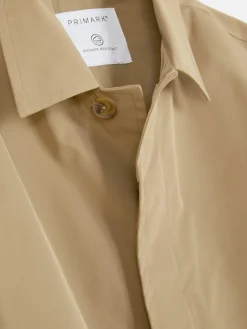 Single-Breasted Long Raincoat|Primark Outlet