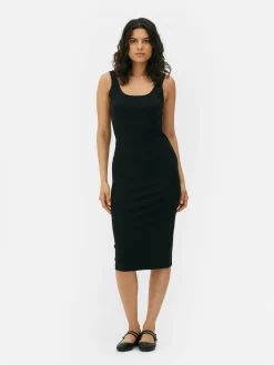Sleeveless Jersey Midi Dress|Primark New