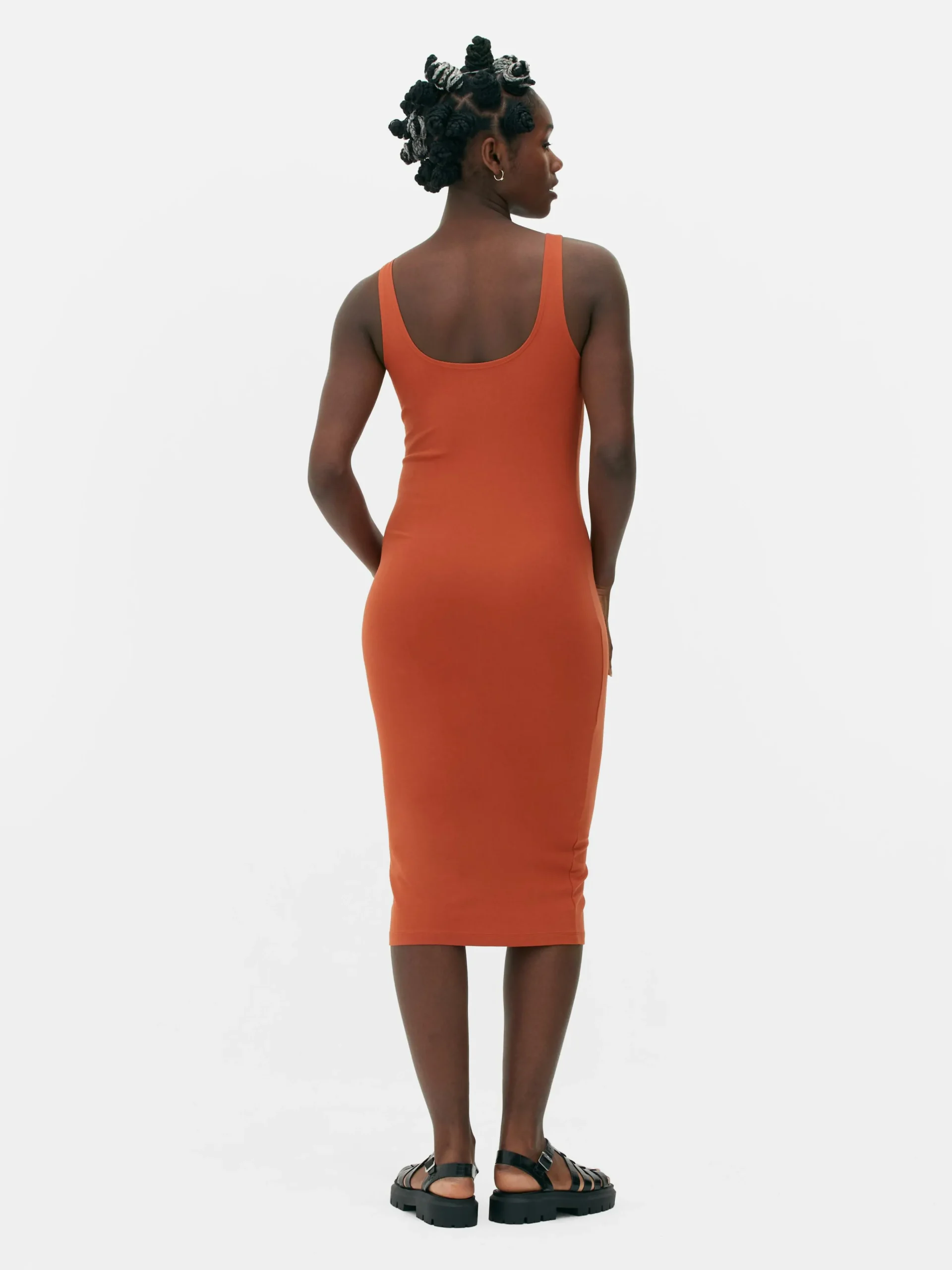 Sleeveless Jersey Midi Dress|Primark Hot