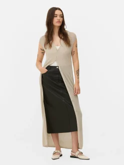 Sleeveless Long Cardigan|Primark Clearance