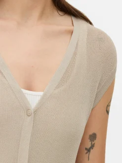 Sleeveless Long Cardigan|Primark Clearance