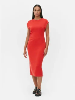 Sleeveless Ruched Midi Dress|Primark Outlet