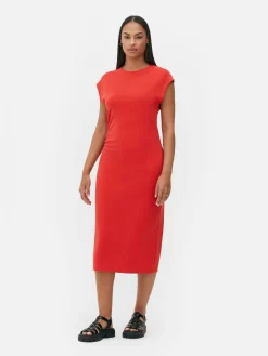 Sleeveless Ruched Midi Dress|Primark Outlet