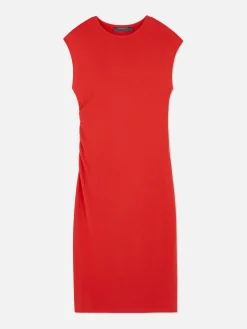 Sleeveless Ruched Midi Dress|Primark Outlet