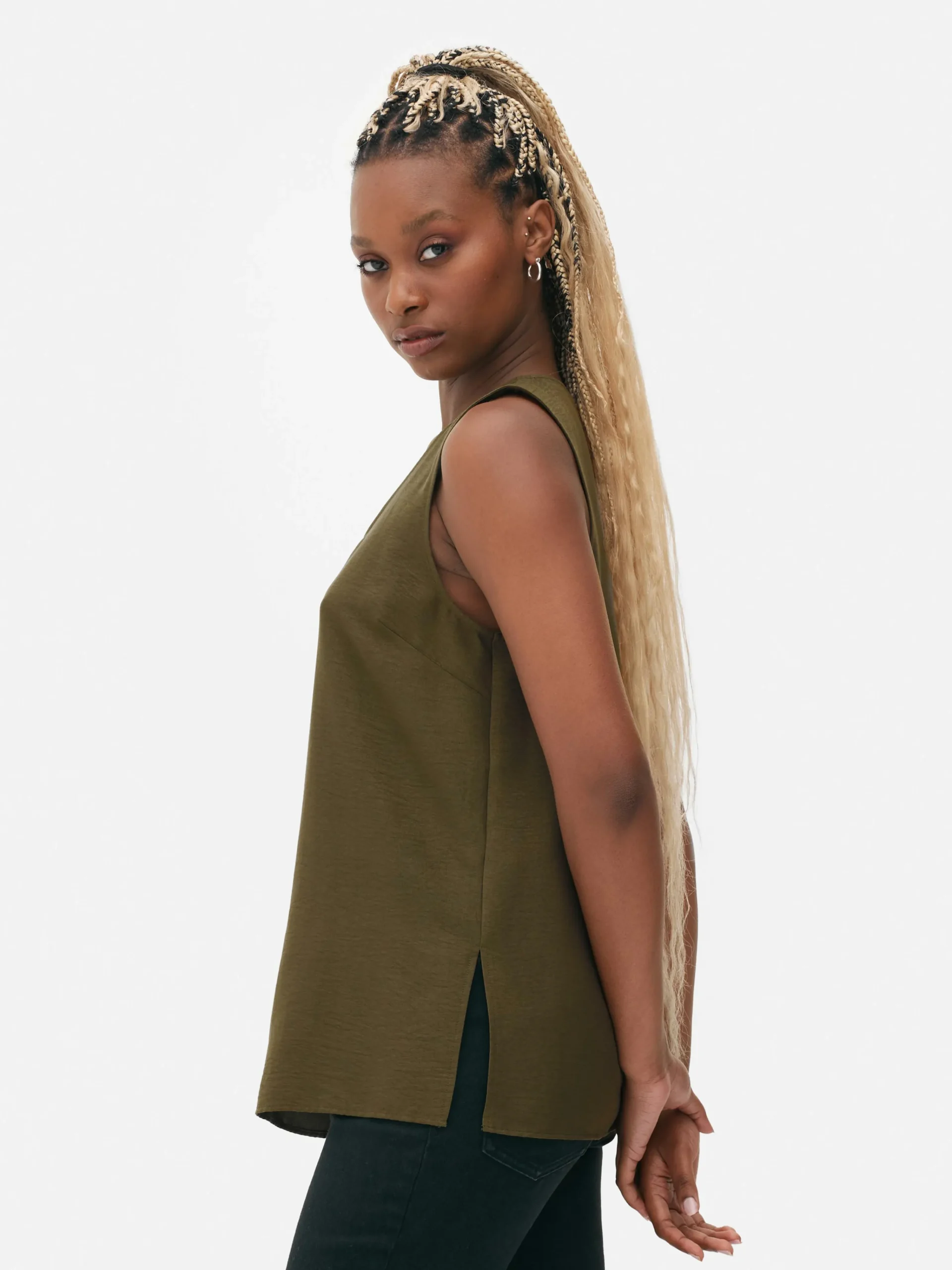 Sleeveless Scoop Neck Blouse|Primark Clearance