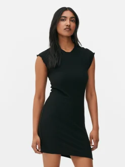 Sleeveless Textured Bodycon Mini Dress|Primark