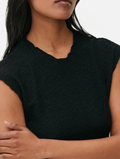 Sleeveless Textured Bodycon Mini Dress|Primark