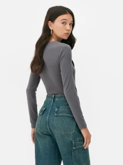 Soft Touch Ribbed Bodysuit|Primark Sale