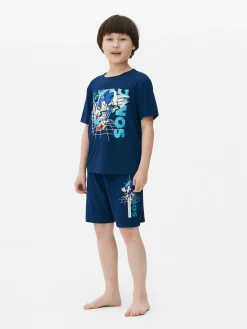 Sonic The Hedgehog T-Shirt And Shorts Pajama Set|Primark Clearance