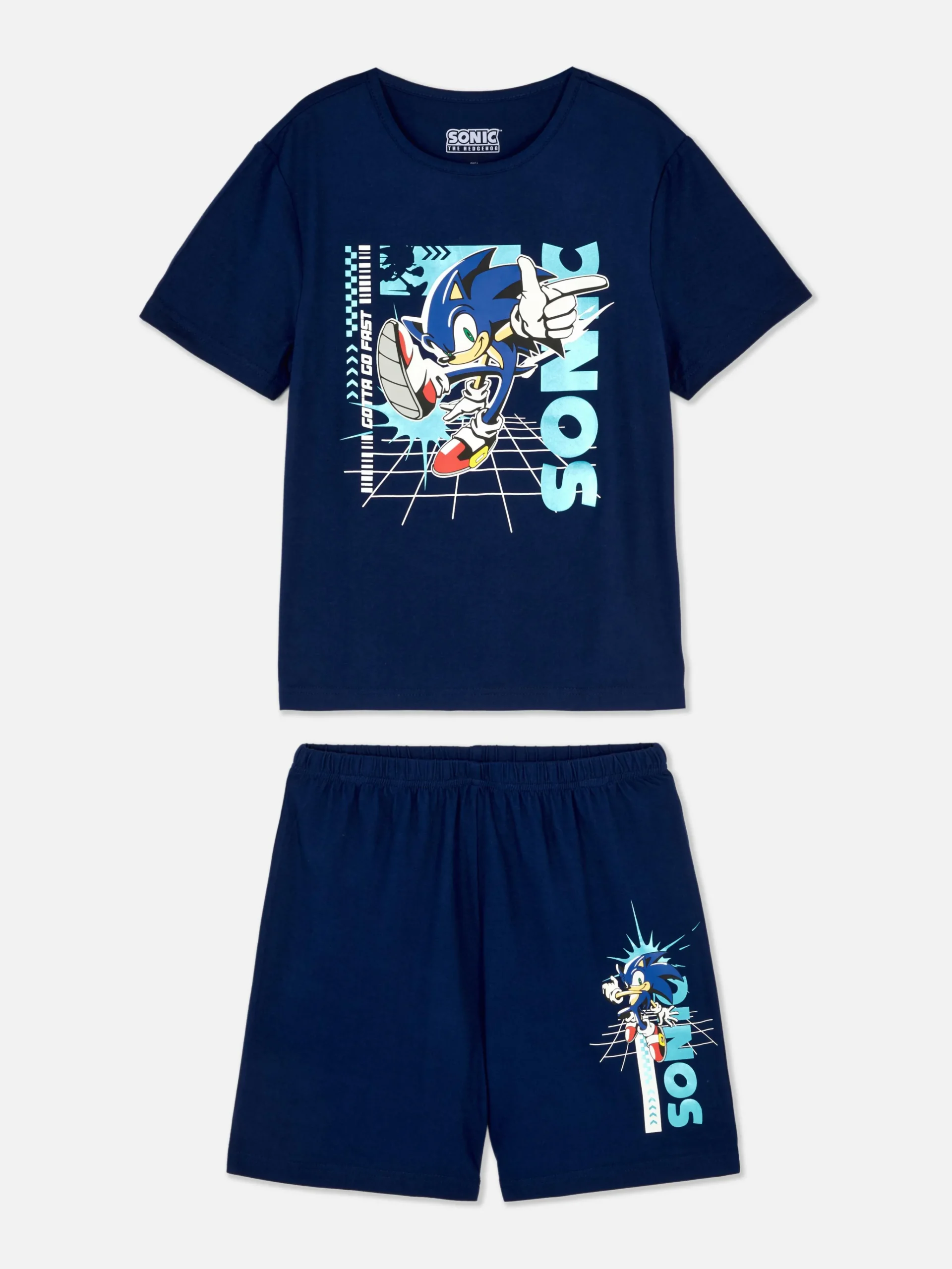 Sonic The Hedgehog T-Shirt And Shorts Pajama Set|Primark Clearance