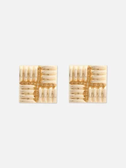 Square Pillow Stud Earrings|Primark