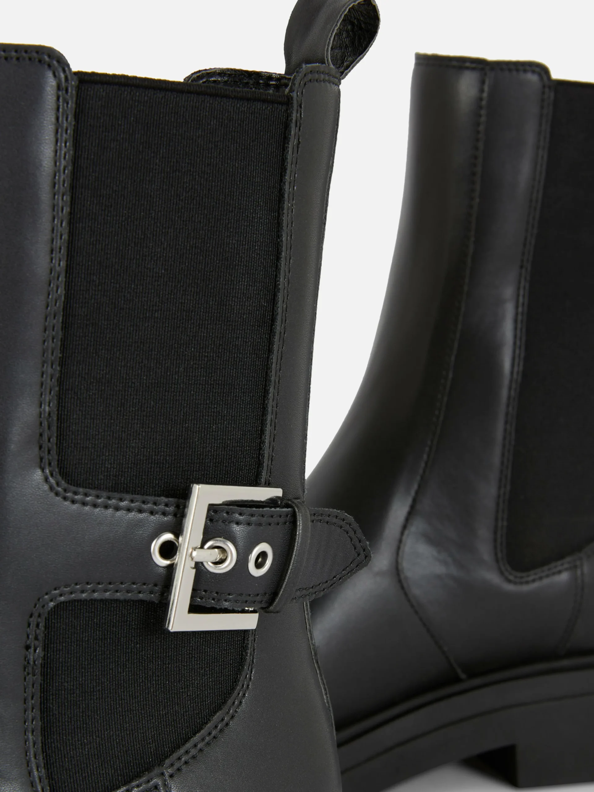 Square Toe Faux Leather Chelsea Boots|Primark Discount