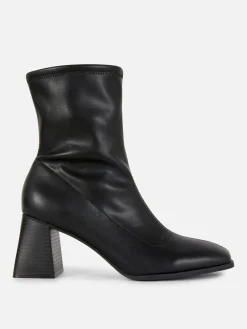 Square Toe Stretch Ankle Boots|Primark Clearance