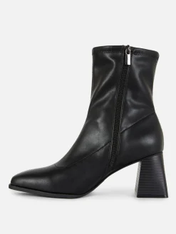 Square Toe Stretch Ankle Boots|Primark Clearance