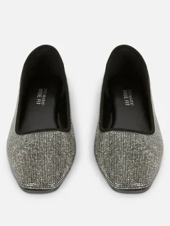 Square Toe Studded Slip-Ons|Primark Clearance