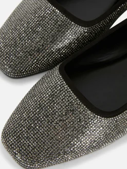 Square Toe Studded Slip-Ons|Primark Clearance