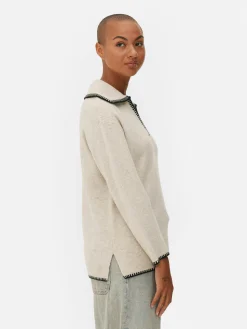 Stitch Collar Sweater|Primark Sale