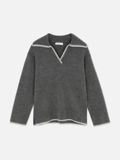 Stitch Collar Sweater|Primark
