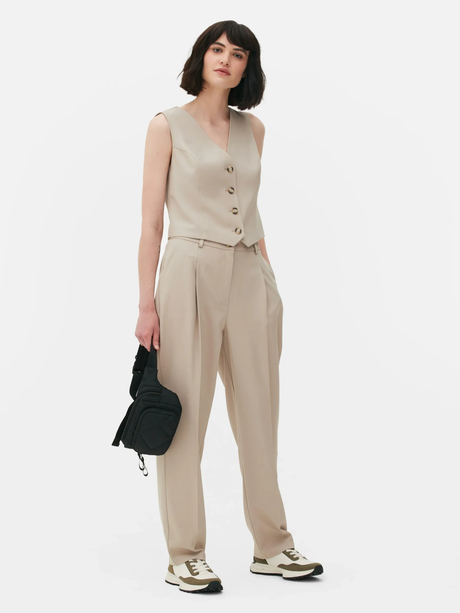 Straight Leg Tailored Pants|Primark Hot