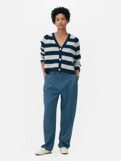 Straight Leg Tailored Pants|Primark Online