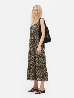 Strappy Tiered Maxi Dress|Primark Sale