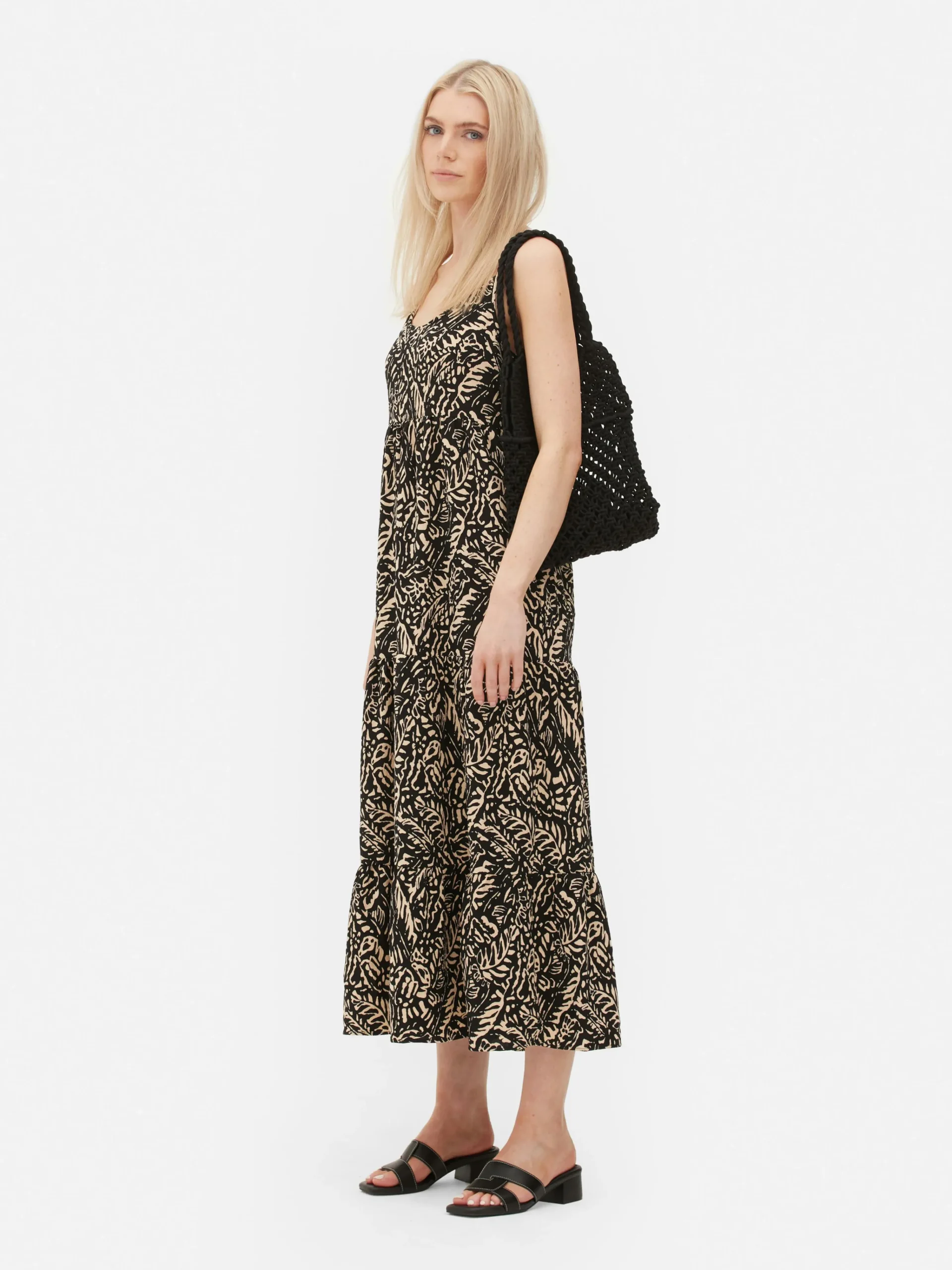 Strappy Tiered Maxi Dress|Primark Sale