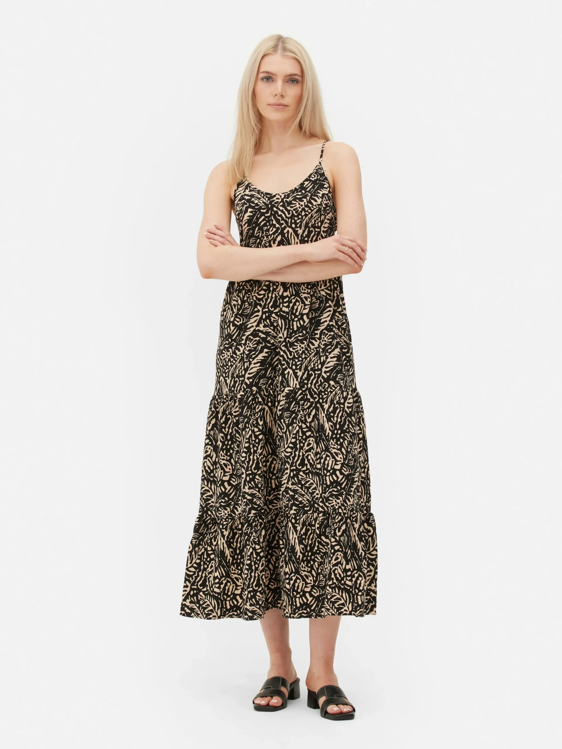 Strappy Tiered Maxi Dress|Primark Sale