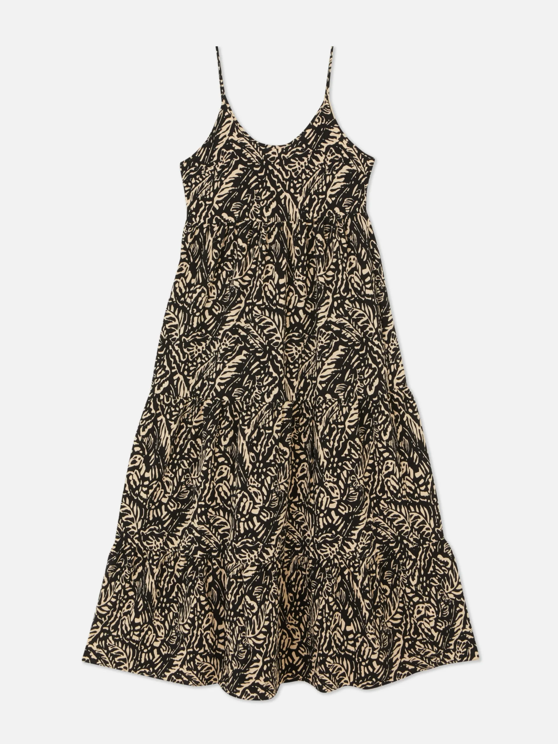 Strappy Tiered Maxi Dress|Primark Sale