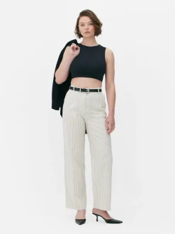 Stretch Cropped Racerback Tank|Primark Hot