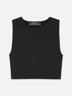 Stretch Cropped Racerback Tank|Primark Hot