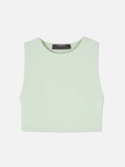 Stretch Cropped Racerback Tank|Primark