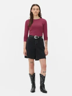 Stretch Jersey Long Sleeve Top|Primark Discount
