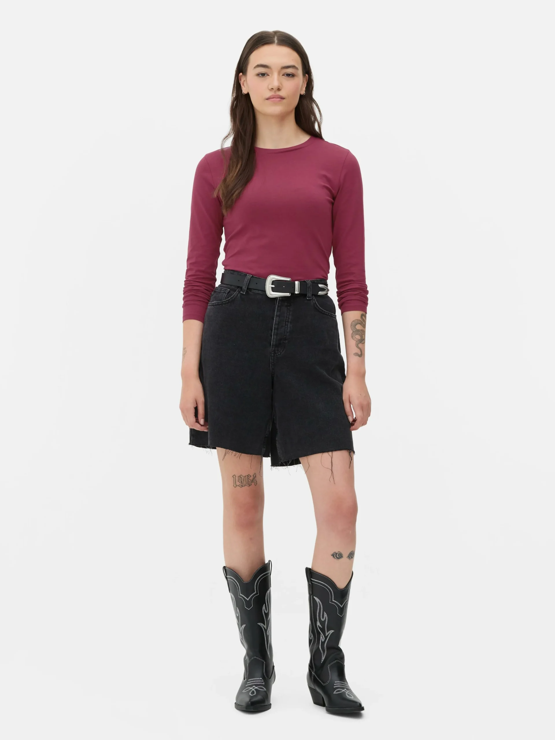 Stretch Jersey Long Sleeve Top|Primark Discount
