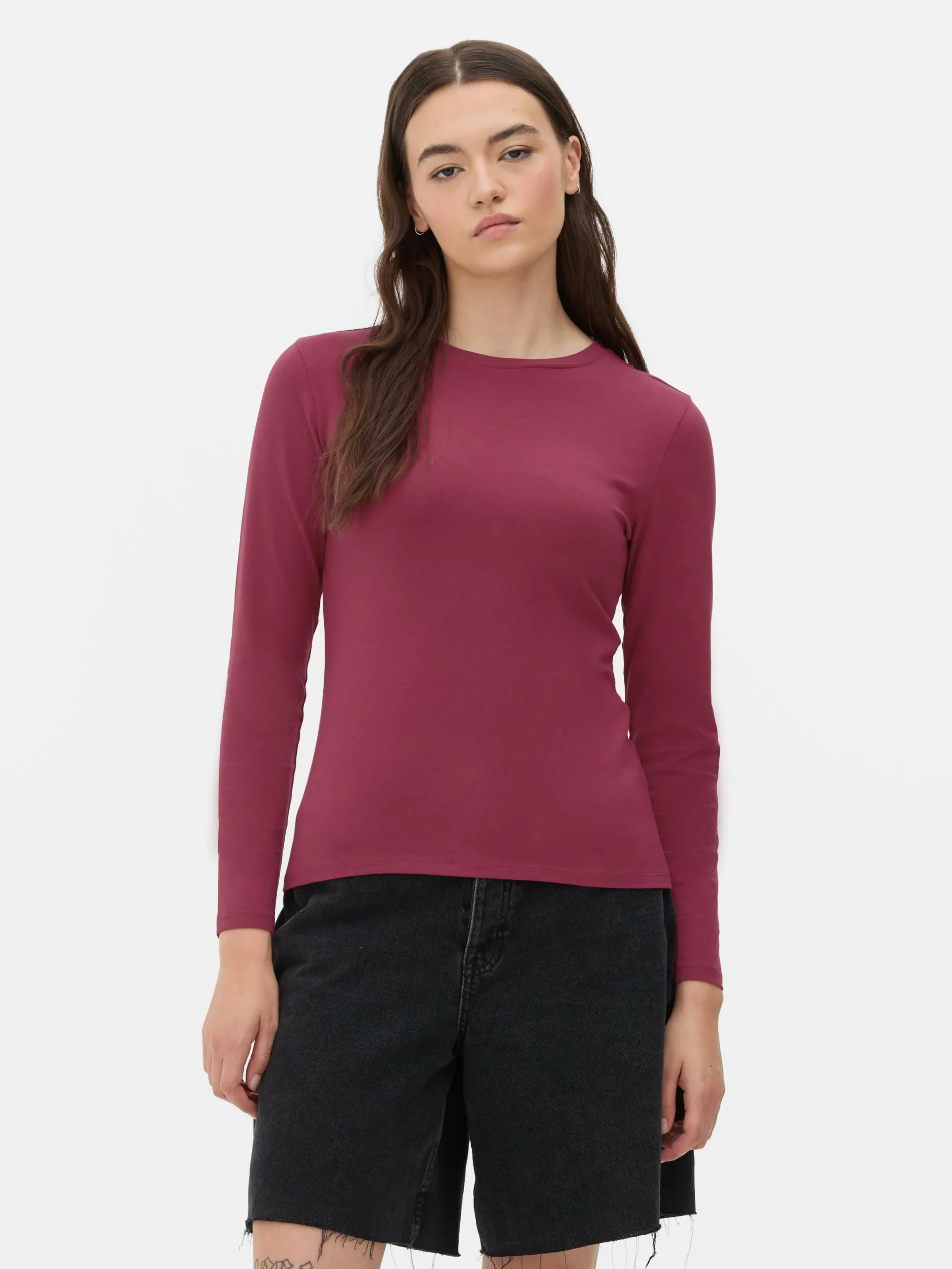 Stretch Jersey Long Sleeve Top|Primark Discount