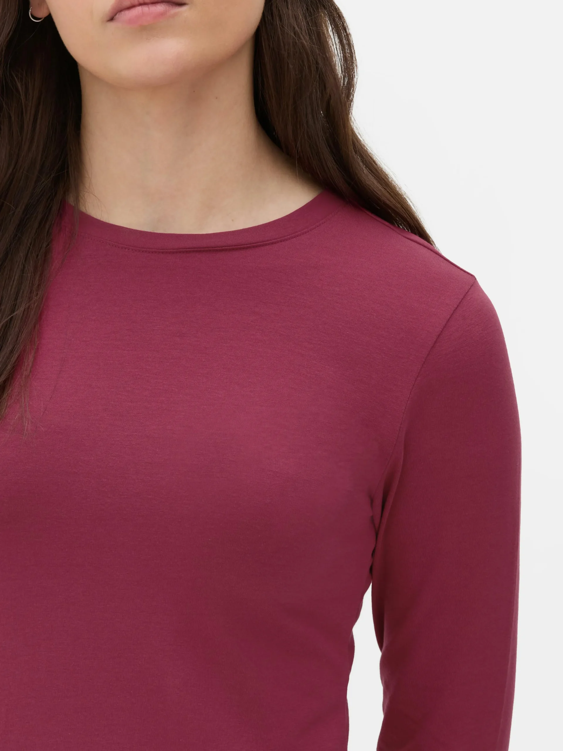 Stretch Jersey Long Sleeve Top|Primark Discount