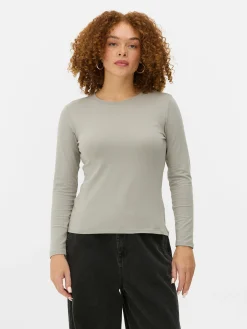 Stretch Jersey Long Sleeve Top|Primark Clearance