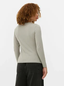 Stretch Jersey Long Sleeve Top|Primark Clearance