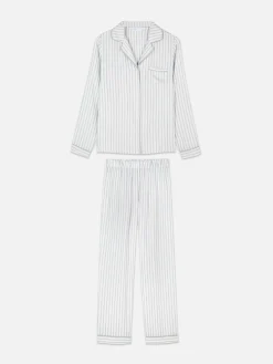 Striped Boyfriend Long Pajamas|Primark Outlet