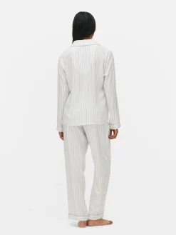 Striped Boyfriend Long Pajamas|Primark Outlet