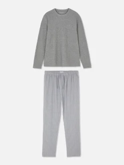 Striped Brushed Cotton Pajamas|Primark Sale